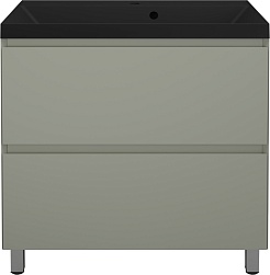 Style Line Тумба под раковину Манхэттен 80 Plus эмаль олива матовая – фотография-6